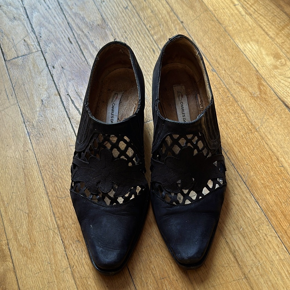 Vintage Charles David Suede Cutout Boots